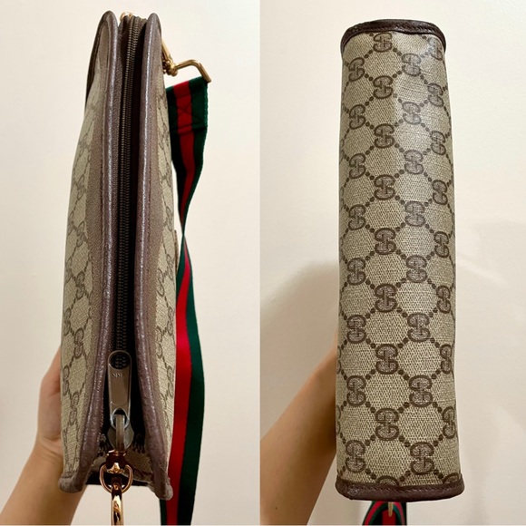 💠Authentic!💠VTG GUCCI GG Monogram Supreme Crossbody Ophidia Clutch Wristlet👜 - Picture 10 of 16